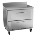 Victory Refrigeration VWFD36HC-2 36'' 2 Drawer Counter Height Worktop Freezer with Side / Rear Breathing Compressor - 8.5 cu. ft.