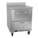 Victory Refrigeration VWRD27HC-2 27'' 2 Drawer Counter Height Worktop Refrigerator with Side / Rear Breathing Compressor - 5.8 cu. ft.