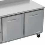Victory Refrigeration VWRD72HC-2 72'' 2 Door 2 Drawer Counter Height Worktop Refrigerator with Side / Rear Breathing Compressor - 21.5 cu. ft.